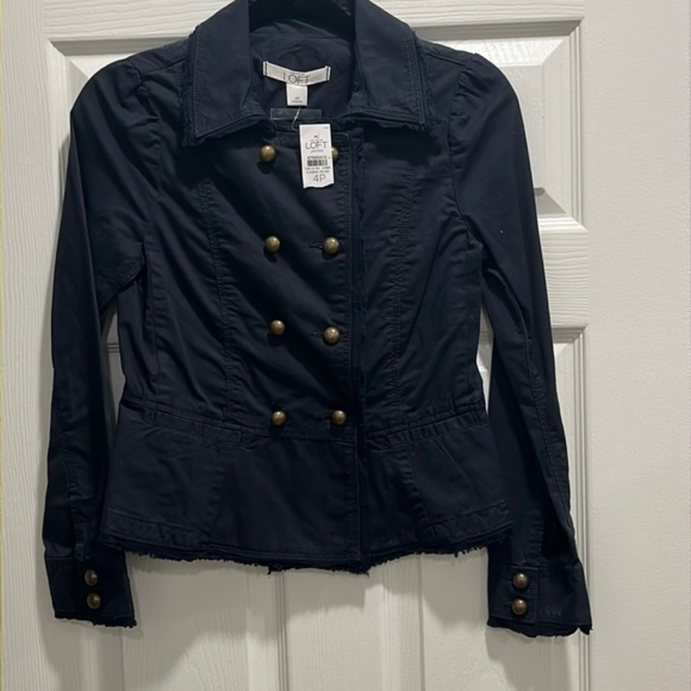 NWT Ann Taylor loft,‎ soldier, jacket with brushed gold buttons